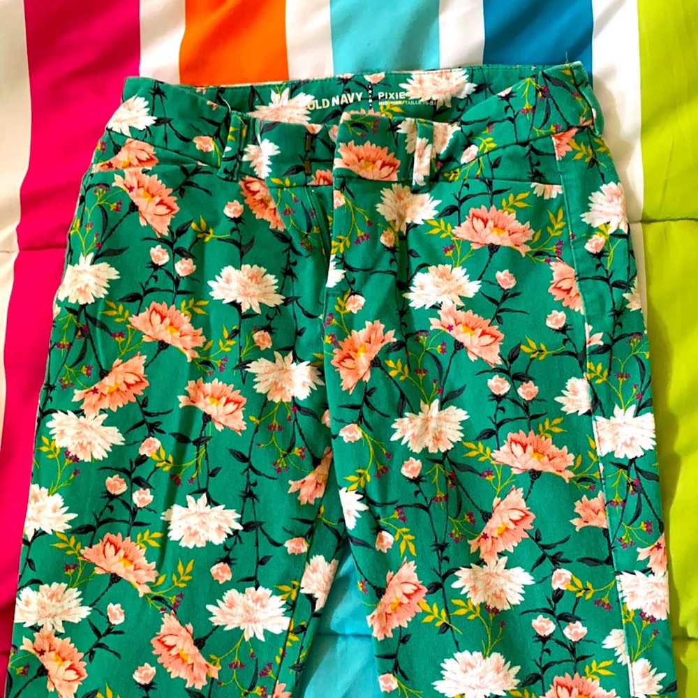 Floral Old Navy Pixie Pants